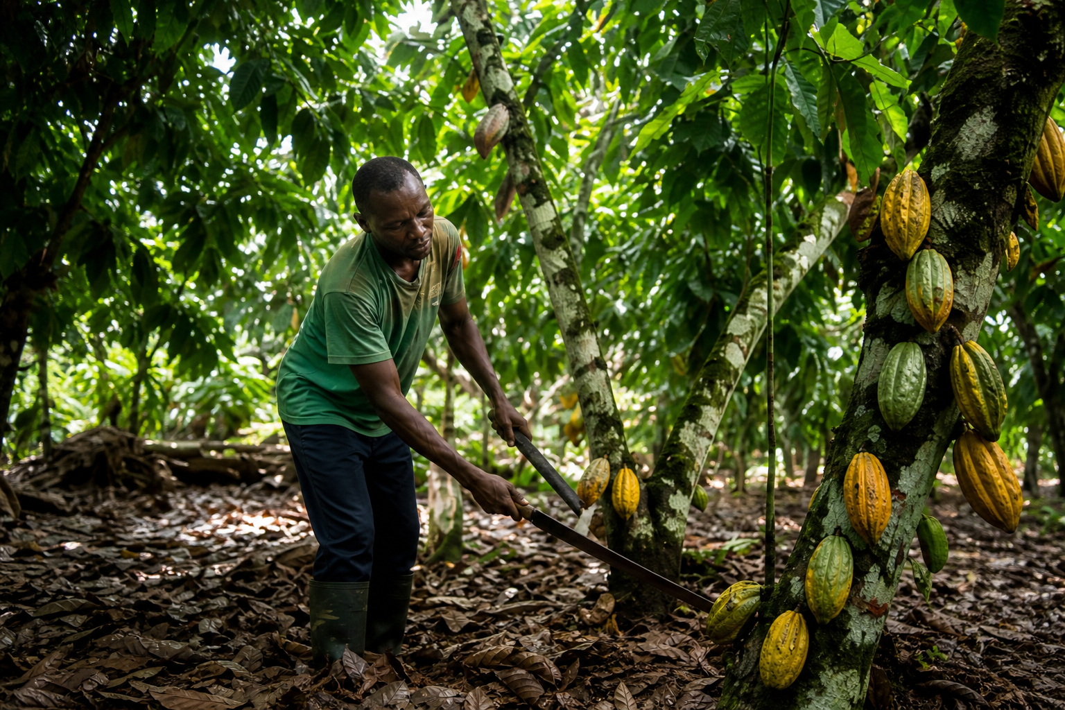 Cocoa harvesting